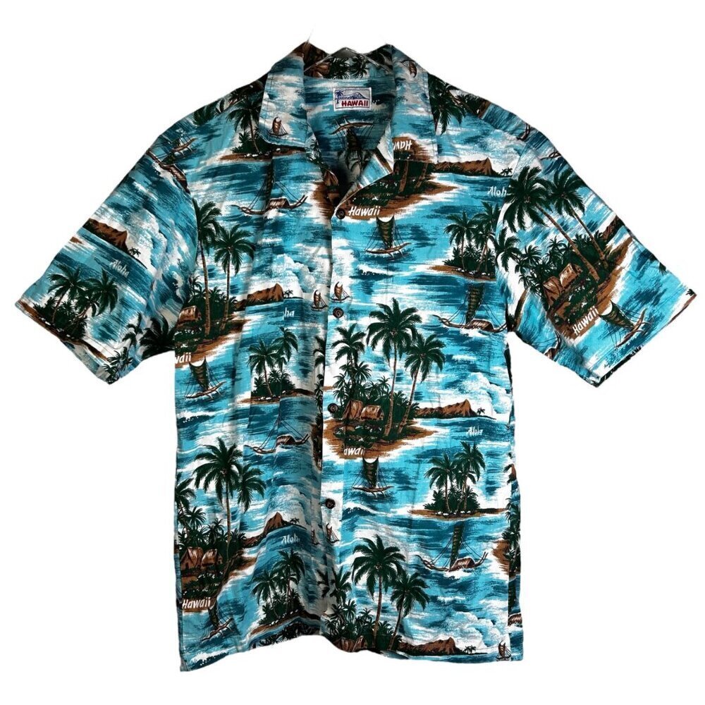 Hawaii Tropical Shirt Large Men Cruise Tropical Coastal Tropical